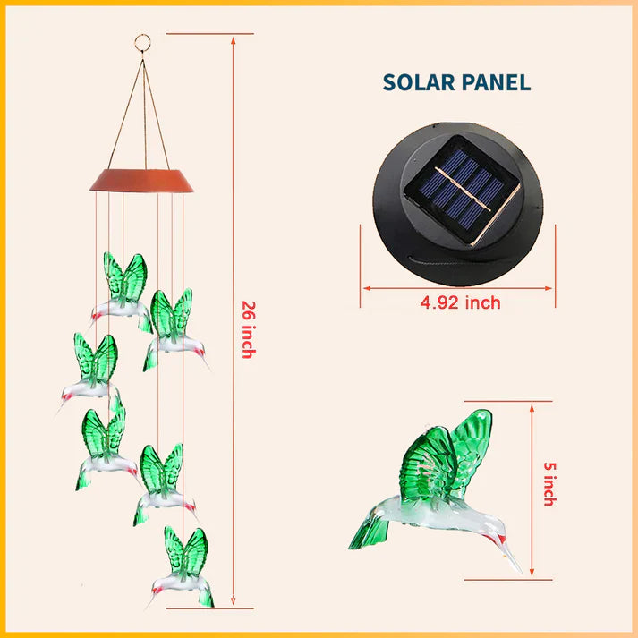 Solar light Hummingbirds Chime
