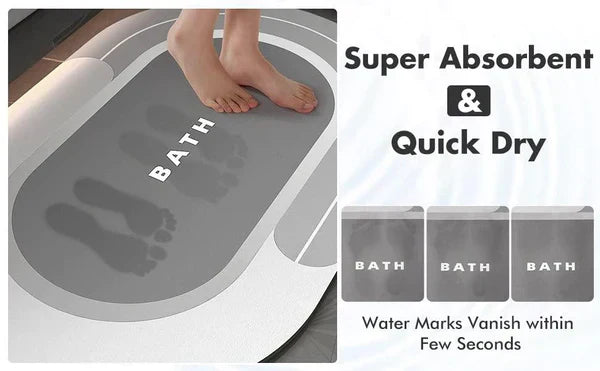 CUSHION MAT SUPER ABSORBENT SOFT CARPET, QUICK DRY DIRT BARRIER FOR HOME, OFFICE ( ROUND ) (40X60CM)
