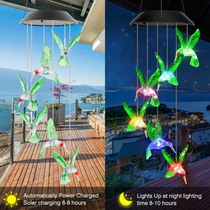 Solar light Hummingbirds Chime