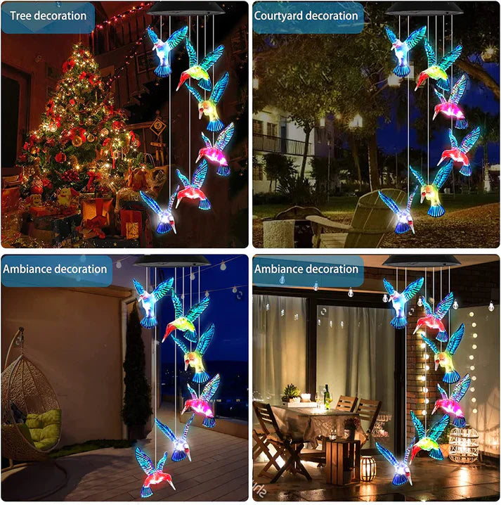 Solar light Hummingbirds Chime