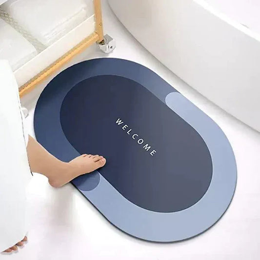 CUSHION MAT SUPER ABSORBENT SOFT CARPET, QUICK DRY DIRT BARRIER FOR HOME, OFFICE ( ROUND ) (40X60CM)