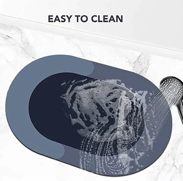 CUSHION MAT SUPER ABSORBENT SOFT CARPET, QUICK DRY DIRT BARRIER FOR HOME, OFFICE ( ROUND ) (40X60CM)