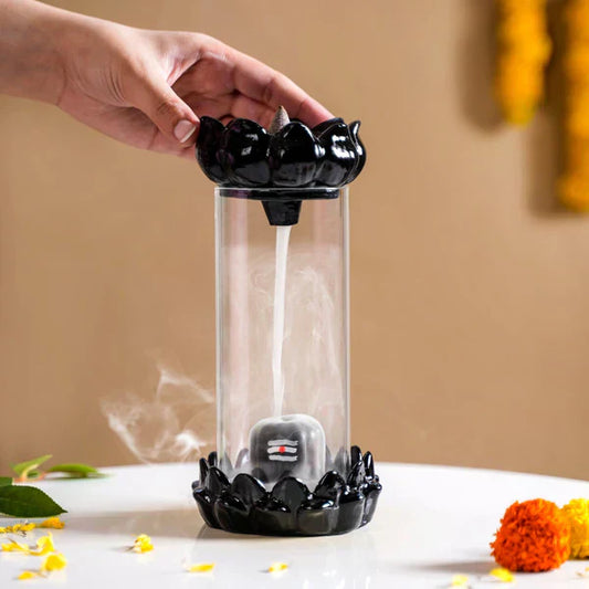 Shivling Fountain Incense Holder(+10 Aromatic Terracotta Incense)